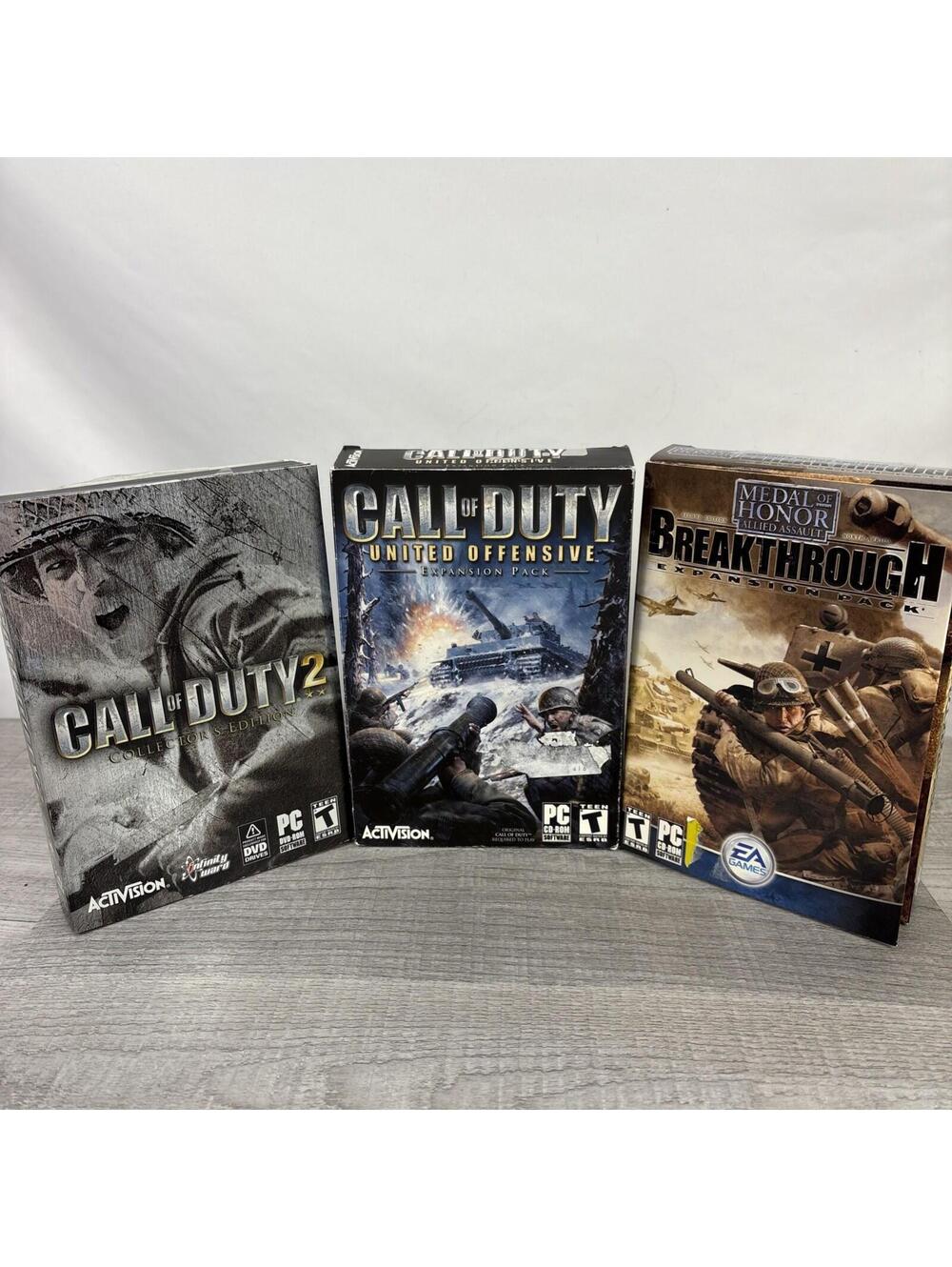 Lot of 3 Classic WWII PC Games - Medal of Honor & Call of Duty Bundle!